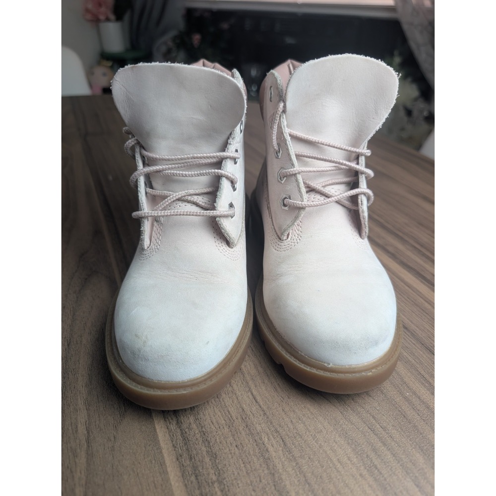 Timberland Premium 6 Inch Waterproof Boots Pink Nubuck Toddler Size 13.5 US Kids